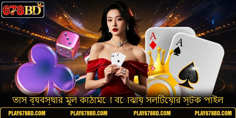 তাস ব্যবস্থার মূল কাঠামো বোঝায় সলিটেয়ার স্টক পাইল তাস ব্যবস্থার মূল কাঠামো বোঝায় সলিটেয়ার স্টক পাইল